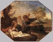 Andrea Sacchi Hagar and Ishmael in the Wilderness oil painting on canvas
